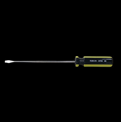 Rubicon Flat Screw Driver 901 100mm with black and yellow handle and flat blade