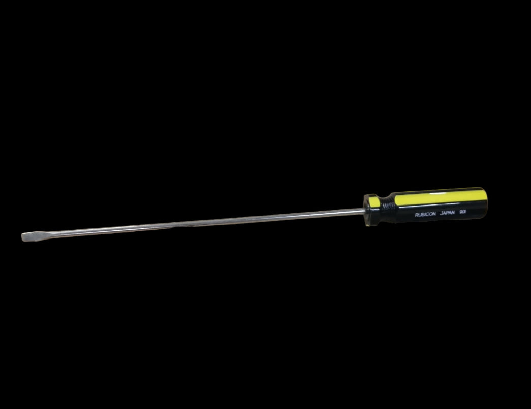 Rubicon Flat Screw Driver 901 150mm with black and yellow handle for precision hand tool use