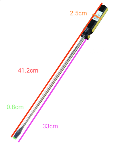 Rubicon Flat Screw Driver 906 300mm with long metal shaft and black handle for precision work