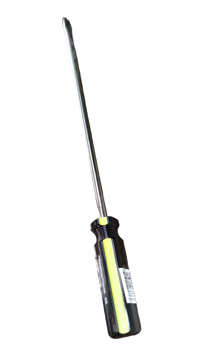 Rubicon Flat Screw Driver 906 300mm with black and yellow handle for precision fastening