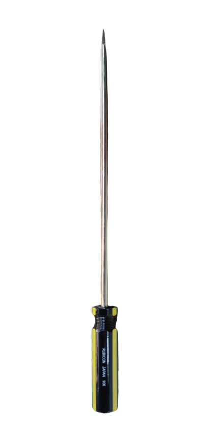 Rubicon Flat Screw Driver 906 300mm with black and yellow handle for precise hand tool use