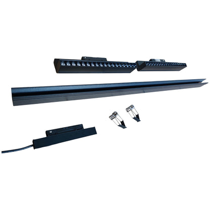 Magnetic Track Light 1 Meter 50mm with 2pcs 18W LED Foldable Grille Track Light 220V Cool White 4000K ( ILLUMIQ TERRA)