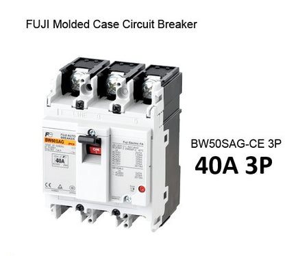 Fuji MCCB Breaker 40a 3P 10Kaic molded case 3 pole 40A circuit breaker with manual trip handle