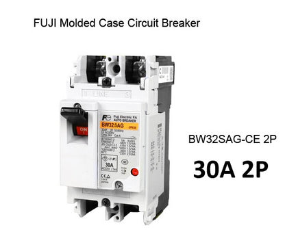 Fuji MCCB BW32SAG-CE 30A 2Pole molded case circuit breaker white body black switch