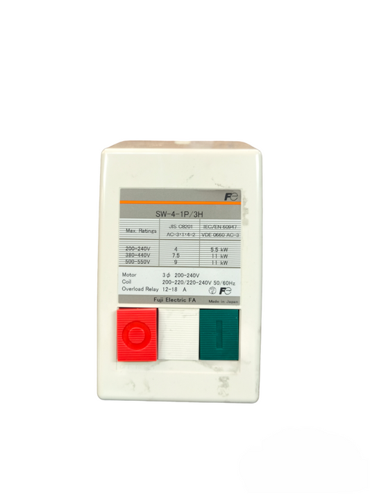 Fuji Magnetic Starter 3 Phase 220V electrical component with red and green control buttons