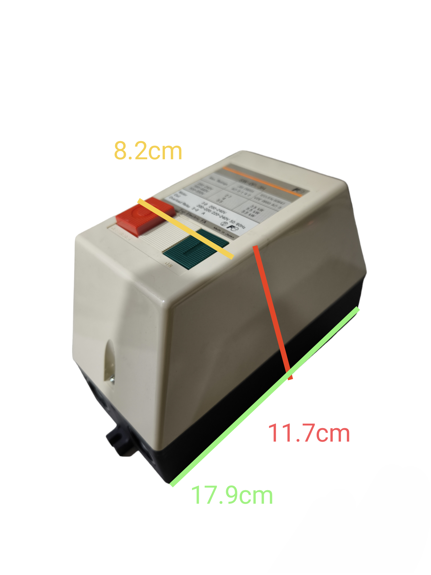 Fuji Magnetic Starter 3 Phase 220V with red and green buttons and compact design