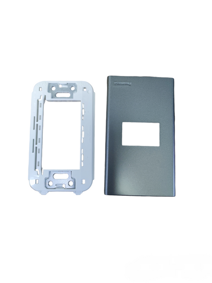 Panasonic 1 gang plate cover metallic gray designed for power points and switches