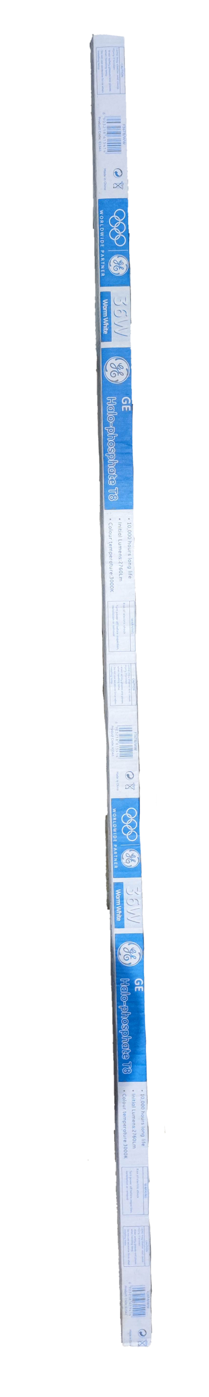 GE 36W T8 Fluorescent Tube 3000K with energy-saving technology in slim design