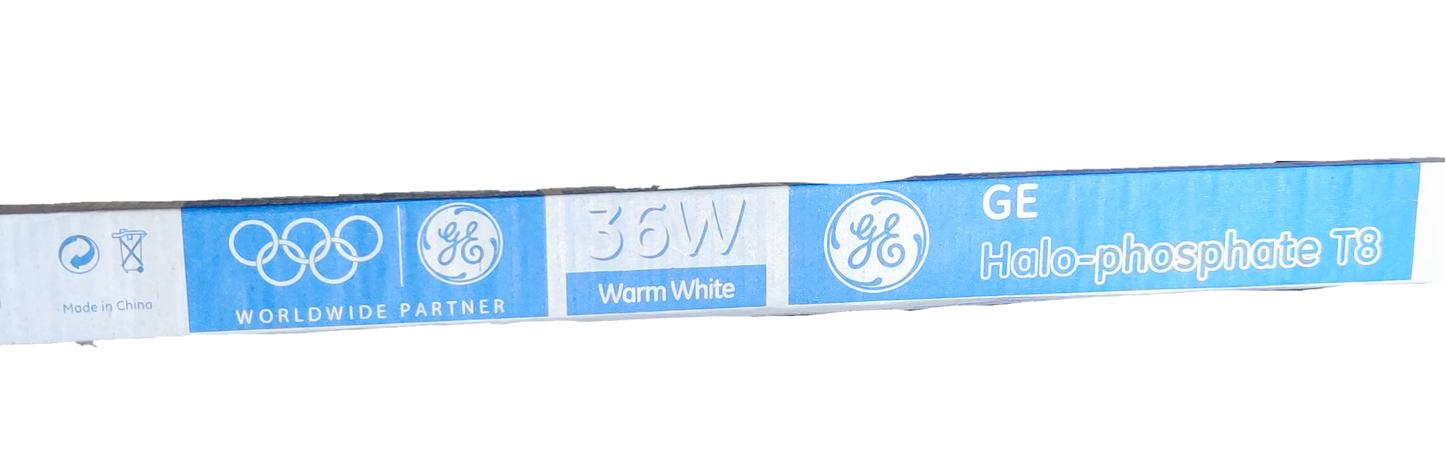 GE 36W T8 Fluorescent Tube 3000K warm white halo-phosphate lighting tube for indoor use