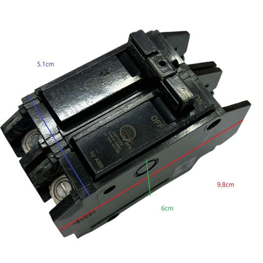 ABB GE 50A Circuit Breaker 2 Pole with dimensions for reliable electrical safety and protection