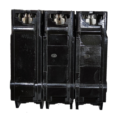 GE circuit breaker 15 amp 3 pole in black housing for reliable electrical protection and control