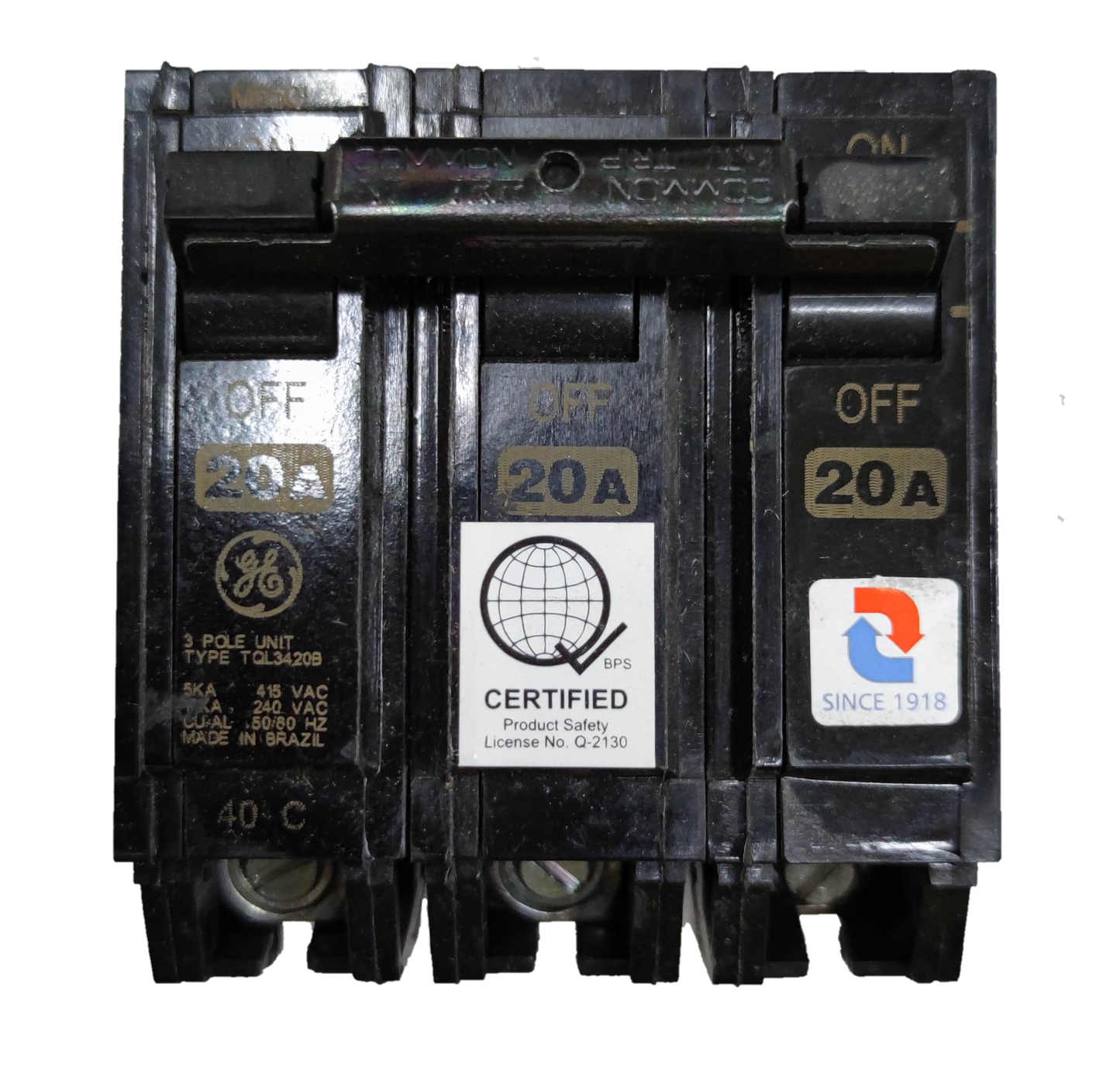 GE circuit breaker 15 amp 3 pole for electrical safety in residential and commercial applications