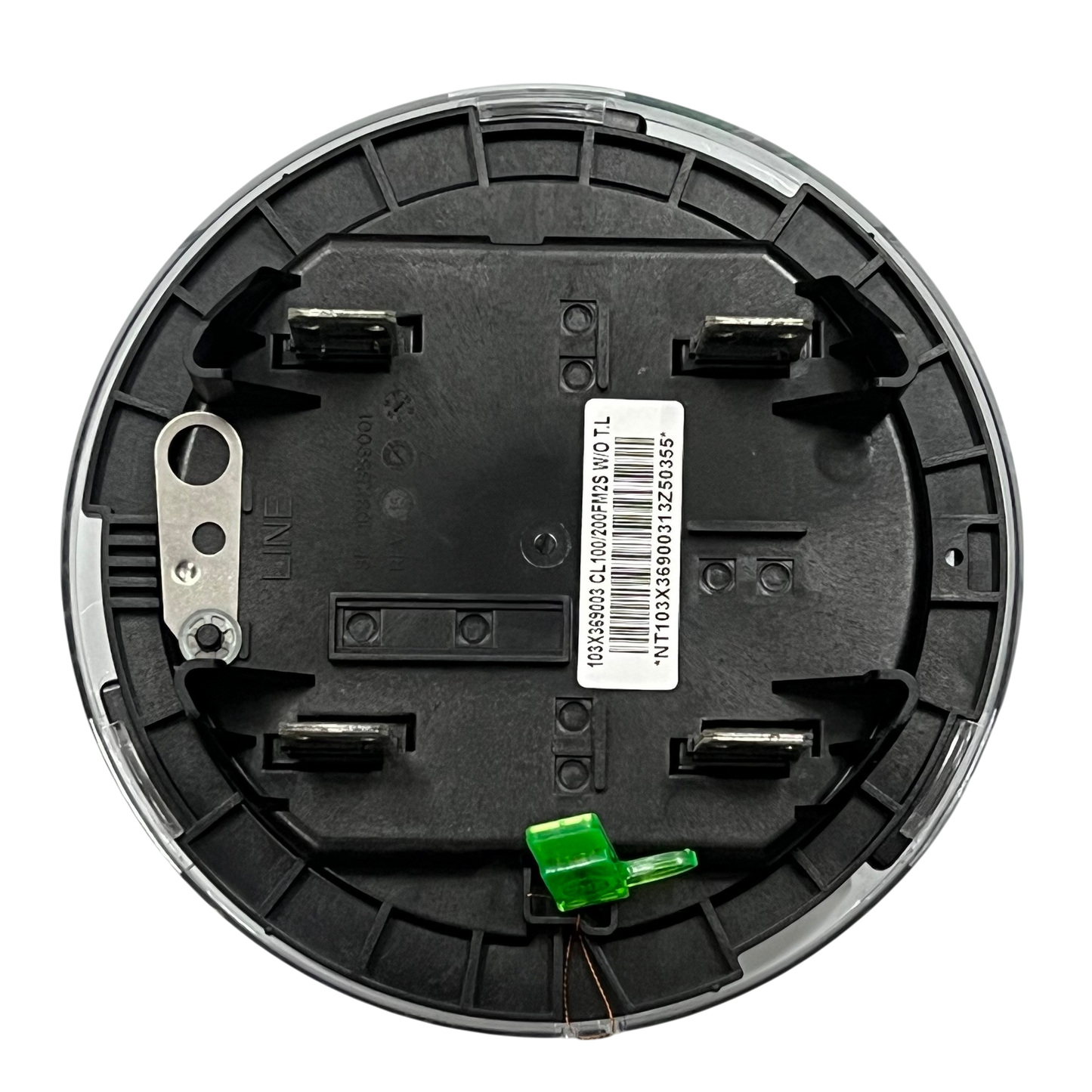 GE and Aclara digital kwh meter single phase back view showing connection terminals and mounting components