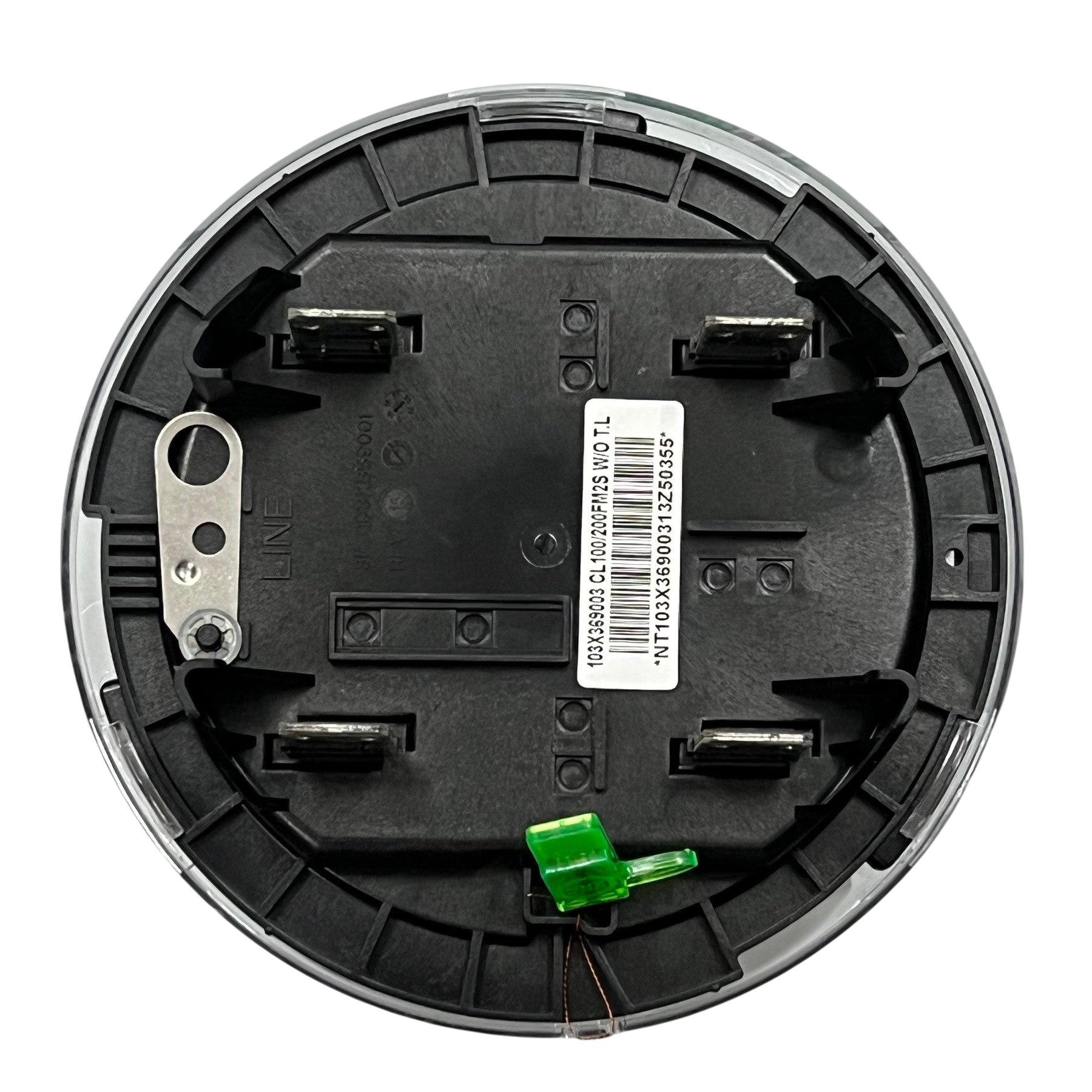 GE and Aclara digital kwh meter single phase back view showing connection terminals and mounting components