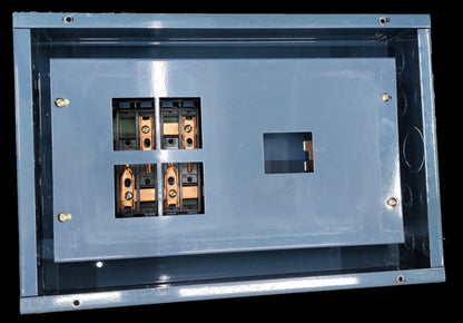 Gray metal Panel Board 4 Branches 2Pole GE TQL electrical circuit breaker box with four switch slots