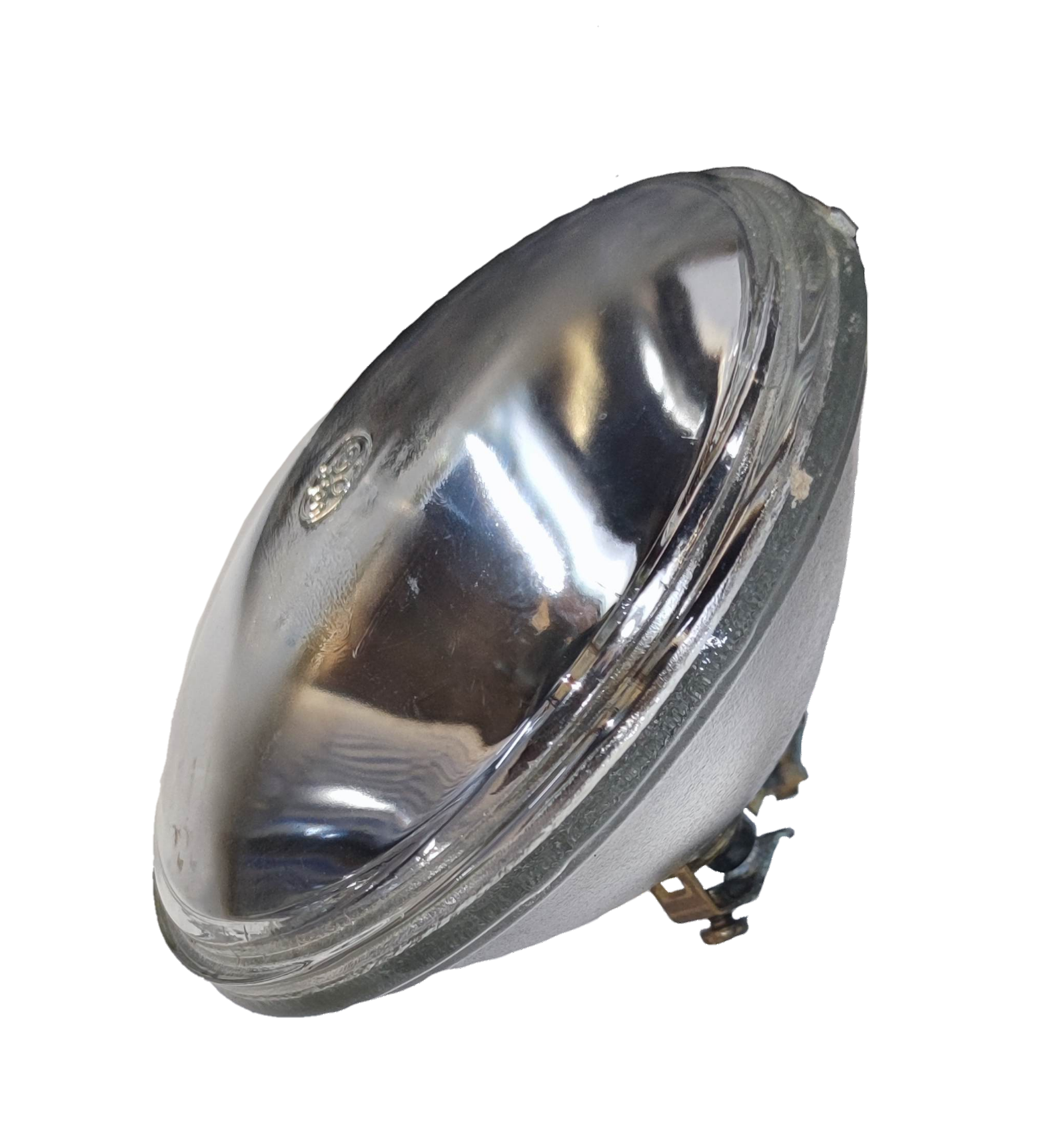 GE sealed beam 12V 30W spotlight with a reflective surface for bright, focused lighting