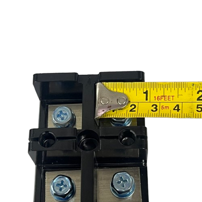Grippes 100A 4 Pairs Terminal Block 600V black screw terminal with metal plates and measuring tape
