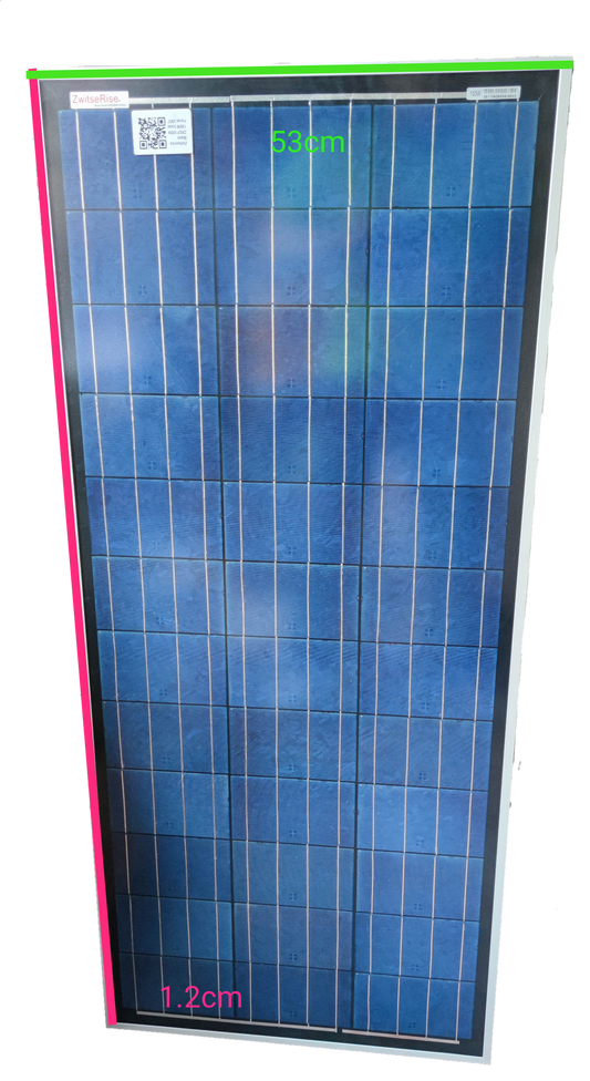 ZwitseRise 100W Solar Panel 1200 x 530 x 35 mm blue photovoltaic solar module for electrical circuitry