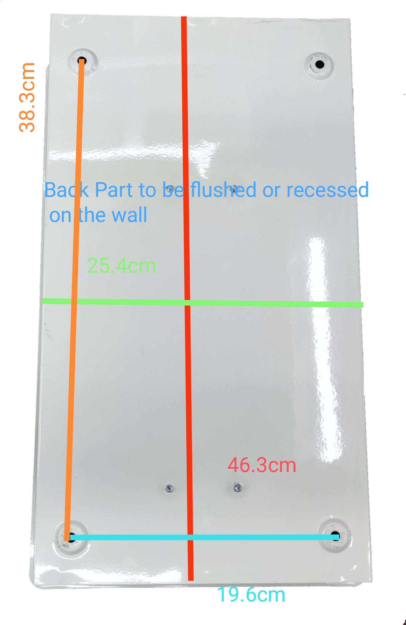 Electx Electrical Supply 12 branch panel board 100A white metal back cover with mounting holes