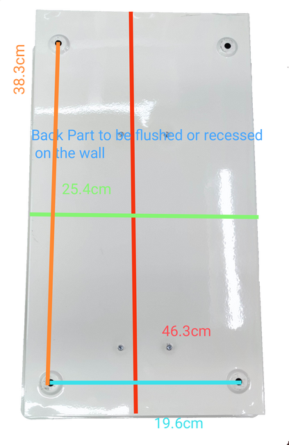 Electx Electrical Supply 12 branch panel board 100A white metal back cover with mounting holes