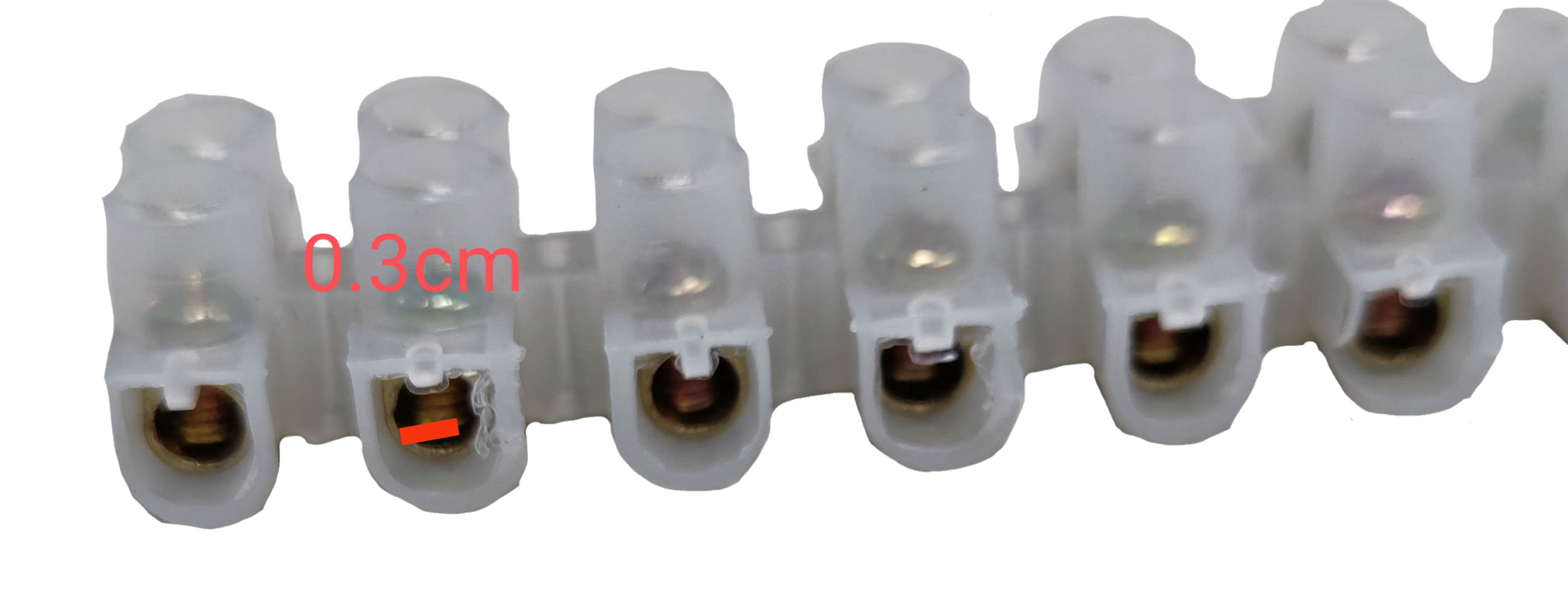 Grippes 15A 250V PVC terminal block with multiple connection points for electrical wiring