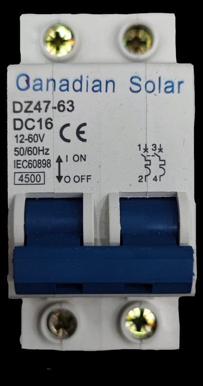 16A DC Miniature Circuit Breaker by ZwitseRise for electrical circuitry and parts with on off switch