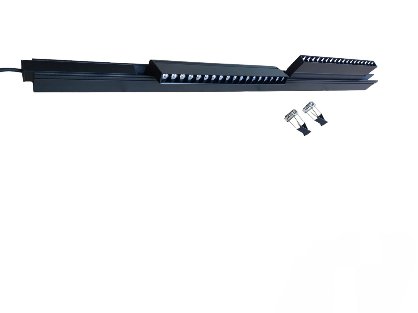 ILLUMIQ TERRA 18W LED foldable grille track light in black with adjustable lighting panels