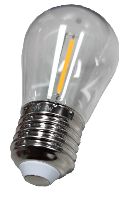 Denko 1W LED Filament Bulb E27 220V clear glass with visible filament for energy-efficient lighting