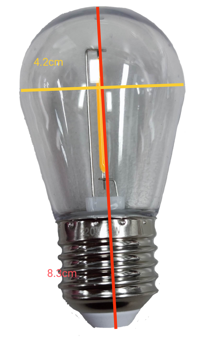 Denko 1W LED Filament Bulb E27 220V clear glass small LED filament bulb with metal screw base