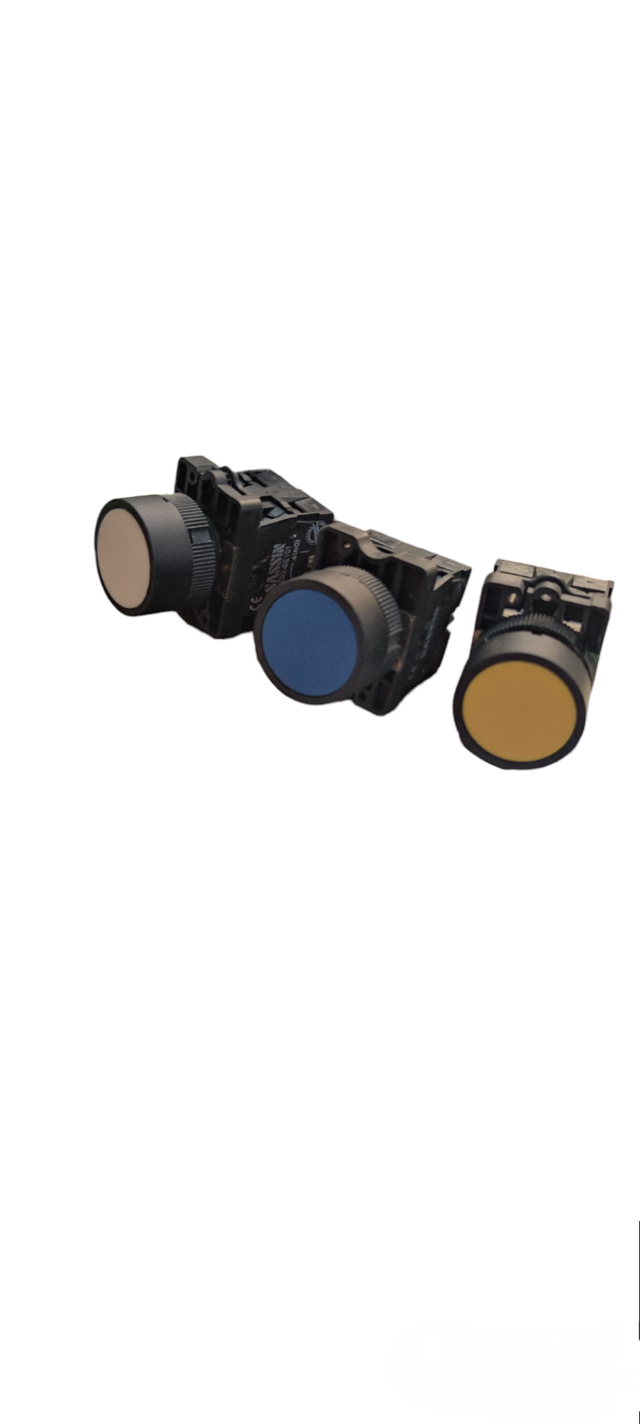 Sassin 22mm Push Button Switch 1NO 1NC door chimes and bells in beige blue and gold colors