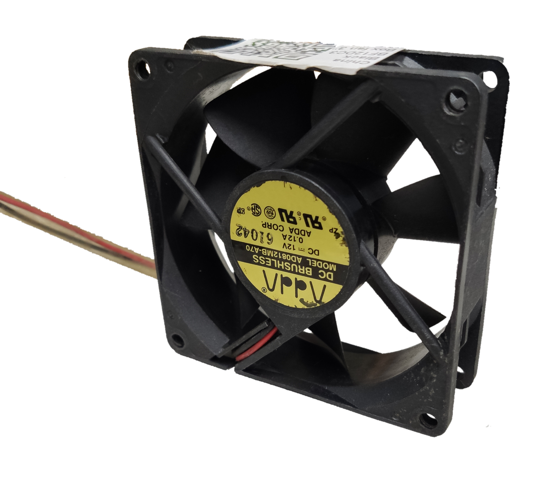 Electx Electrical Supply 3 inch exhaust fan 12V with black blades and wired connection