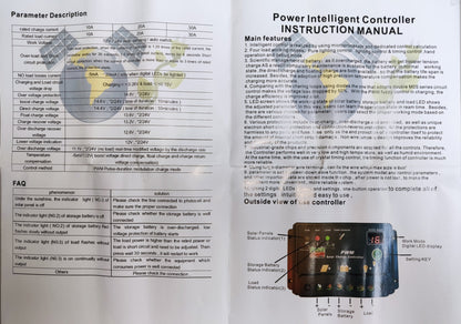ZwitseRise 30A Solar Controller electrical circuitry and parts with instruction manual