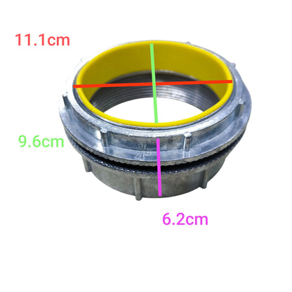 4 Inch Water Tight Hub 110mm zinc alloy watertight conduit connector with yellow gasket for pipes