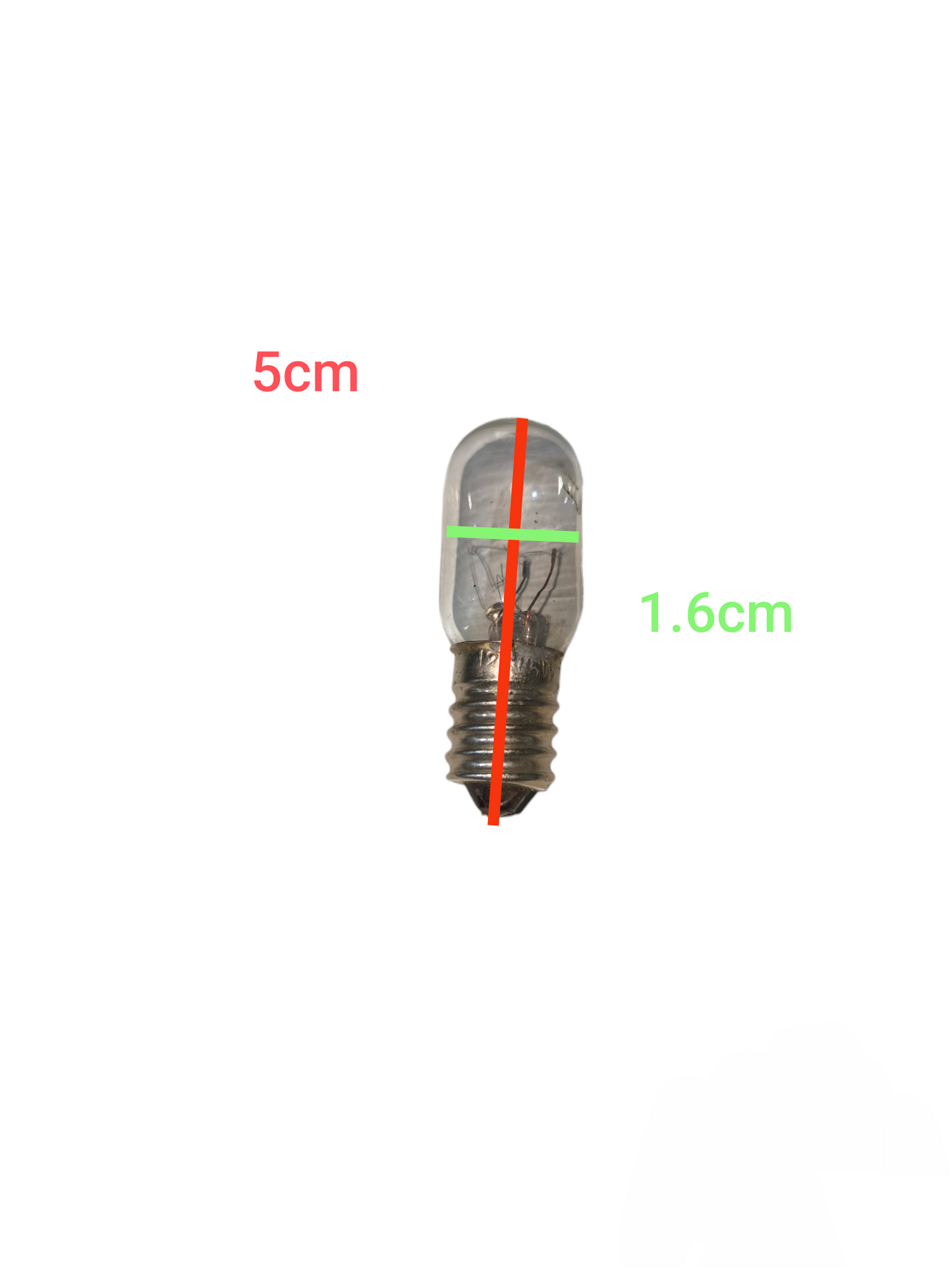 5W 110V replacement bulb incandescent light bulb with clear glass and small screw base