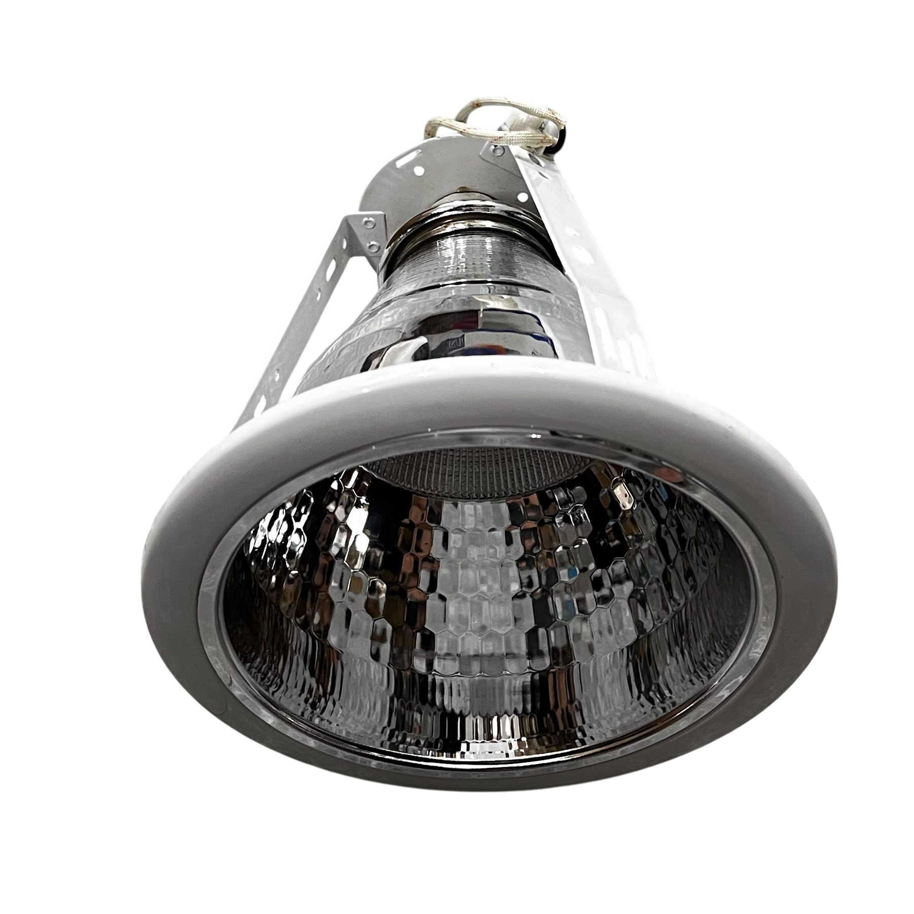 Biglite 6 inch pinlight fixture E27 with reflective metal housing and white trim for lighting installation