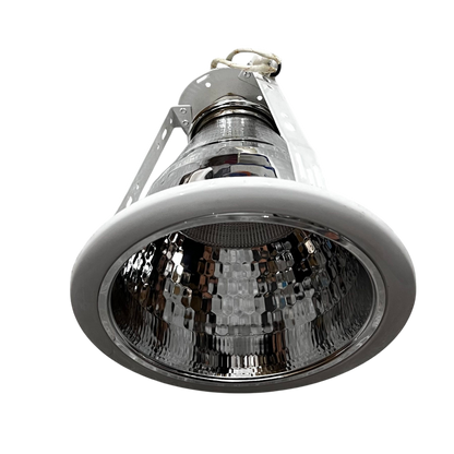 Biglite 6 inch pinlight fixture E27 with reflective metal housing and white trim for lighting installation
