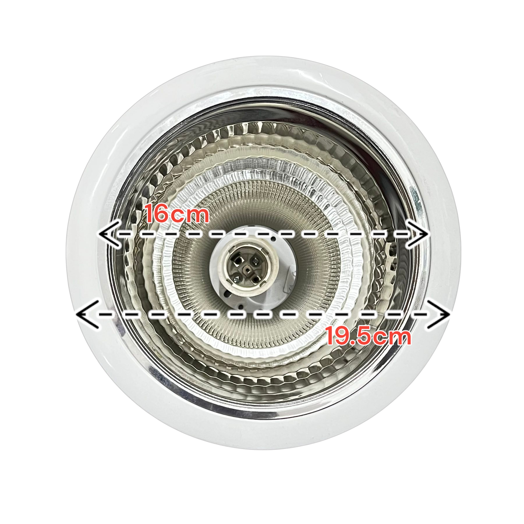 Biglite 6 inch pinlight fixture E27 with reflective interior and circular design for lighting installation