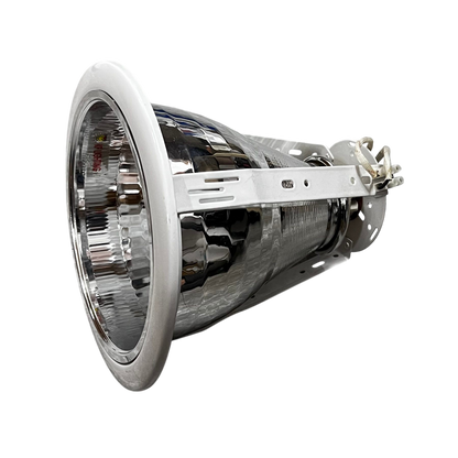 Biglite 6 inch pinlight fixture E27 with a reflective surface and white mounting bracket