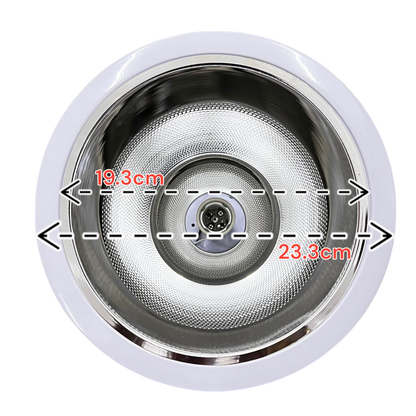 Biglite 8 inch E27 pinlight fixture with reflective interior and white outer rim for lighting installation