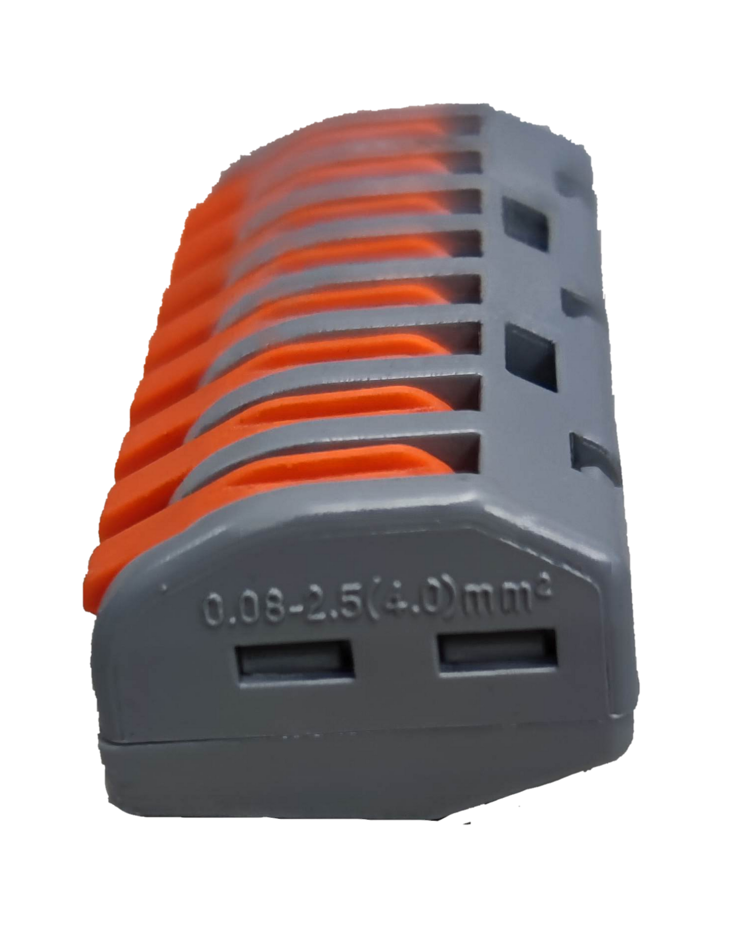 Gray and orange 8 way wire connector for electrical circuitry and parts from China