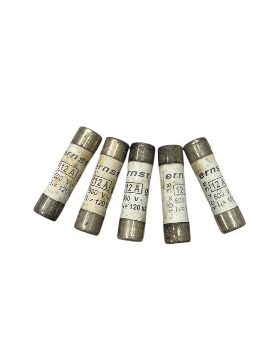 Ceramic Fuse 12A 500V 10x38mm electrical components from China for circuit protection