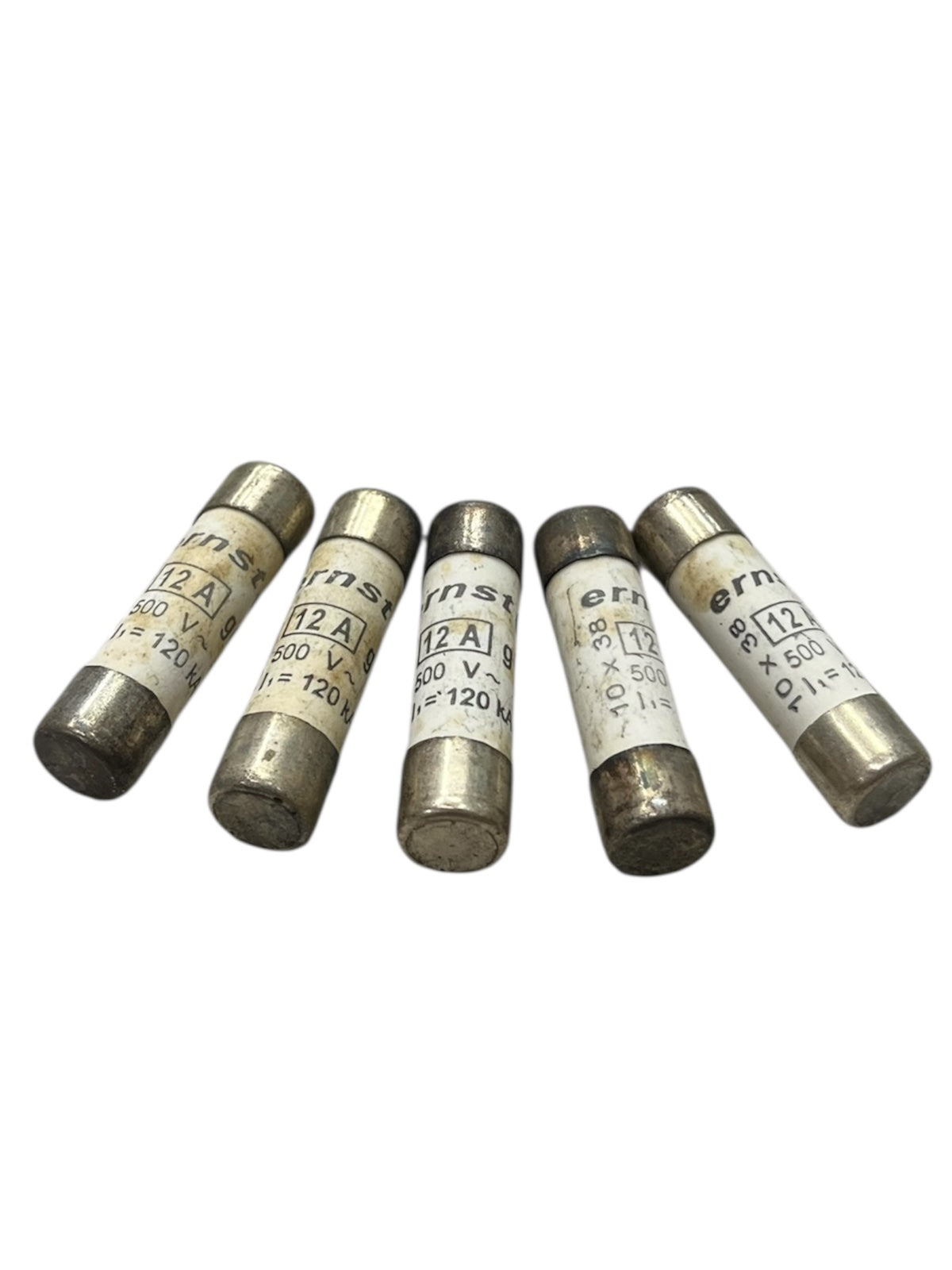Set of ceramic fuses 12A 500V 10x38mm electrical circuitry parts from China