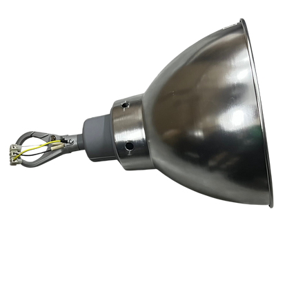 Biglite E27 socket hanging reflector with metal reflector and electrical connector for lighting installation