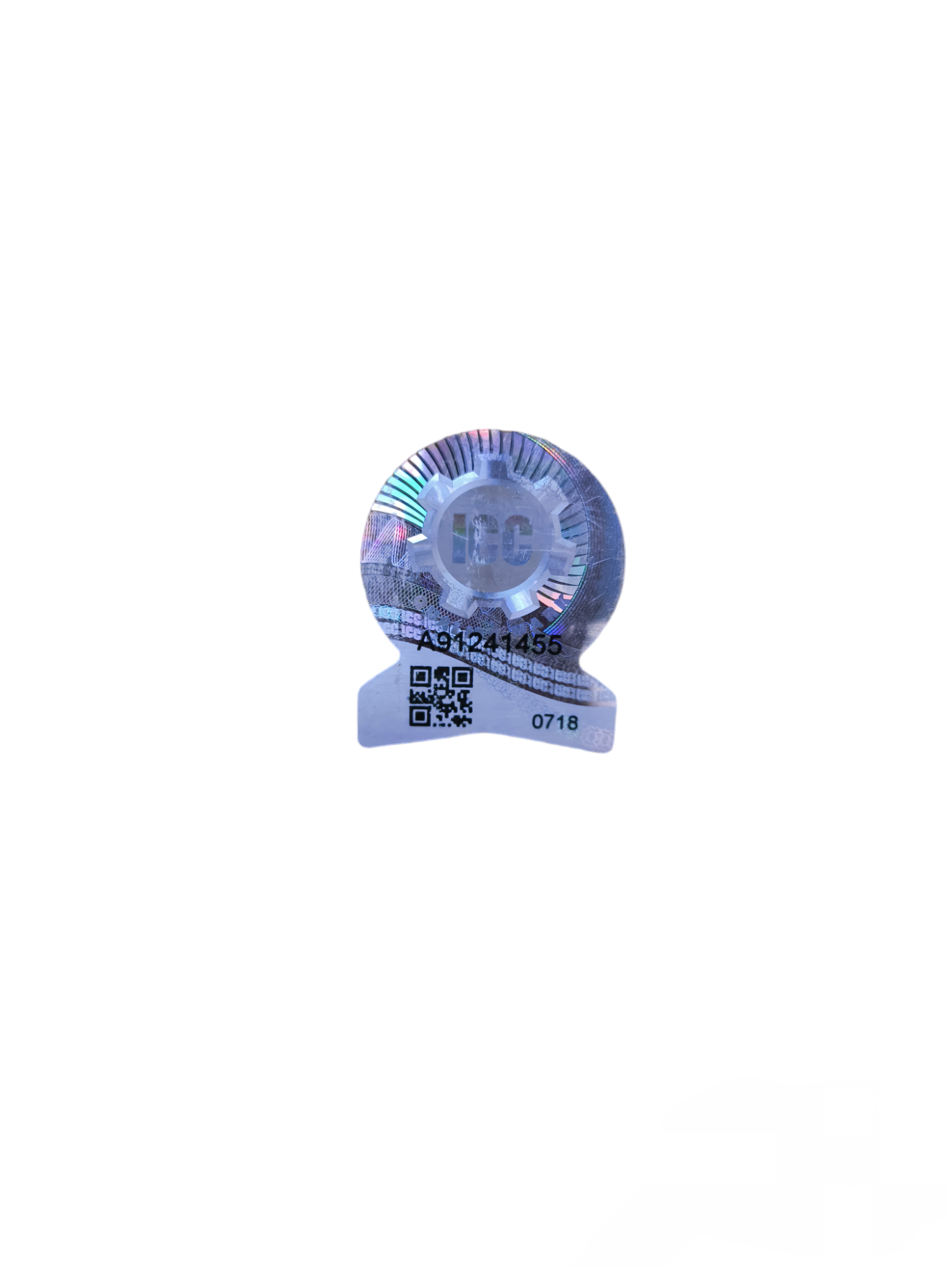 BJB Fluorescent Holder T-8 with holographic security label and QR code for lighting installation