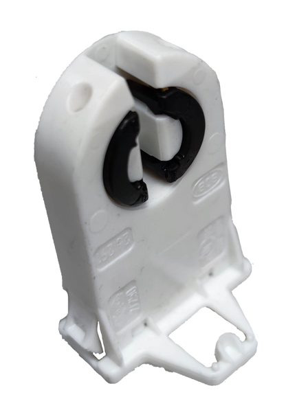 BJB white Fluorescent Holder T-8 for secure fluorescent tube installation in lighting fixtures