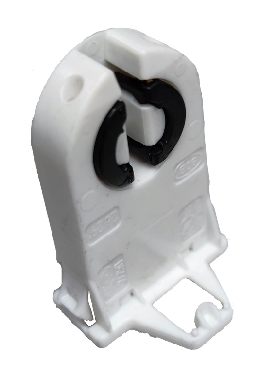BJB white Fluorescent Holder T-8 for secure fluorescent tube installation in lighting fixtures
