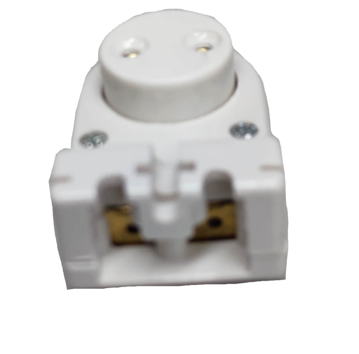 Kopez fluorescent tube holder spring type in white plastic for lighting installation and accessories