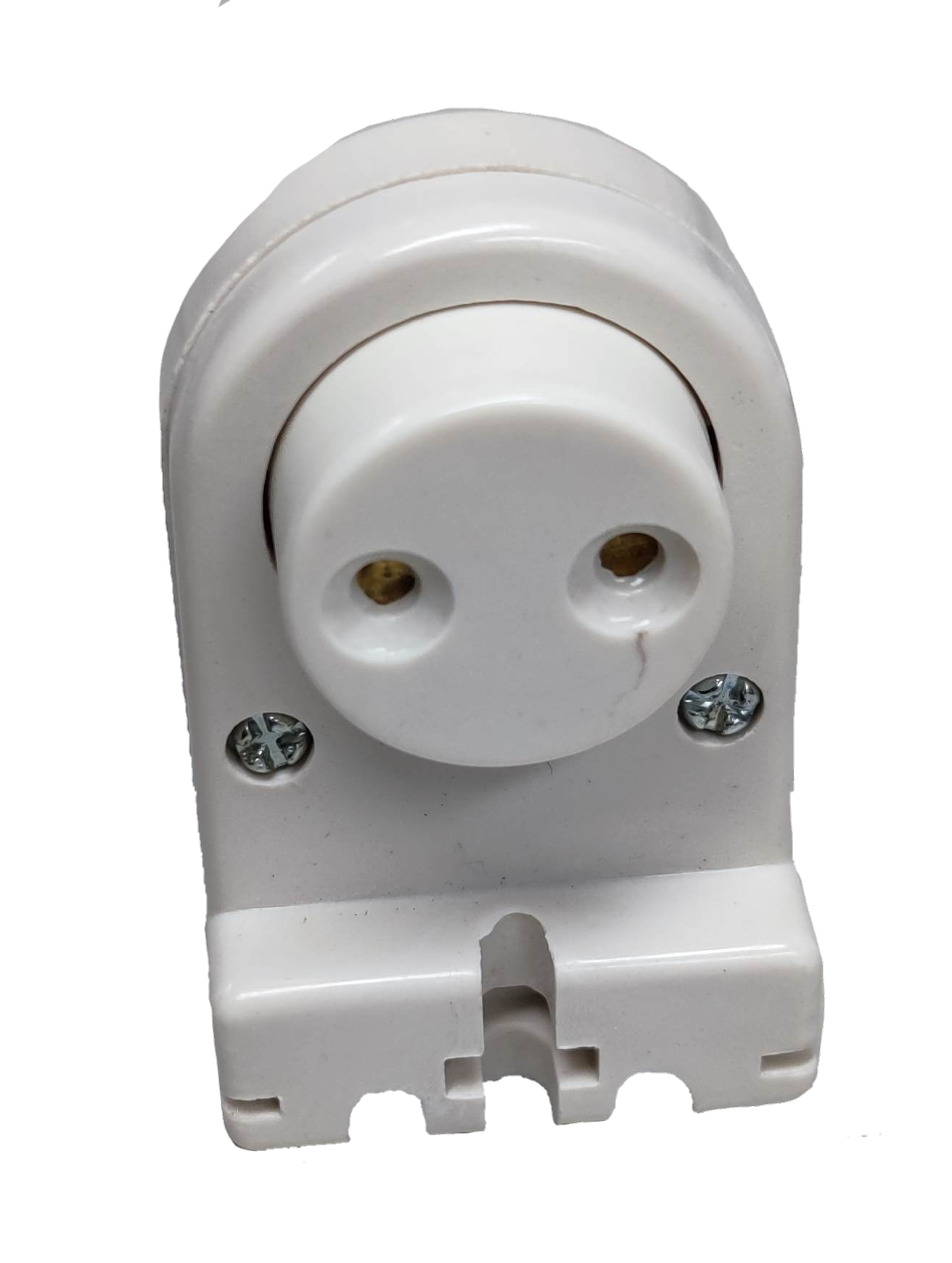 Kopez fluorescent tube holder spring type white lighting installation accessory close-up