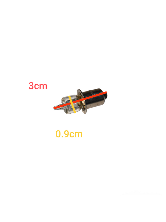 Japan spot and fog lights halogen flashlight bulb 6V 6W with 3cm length and 0.9cm width dimensions