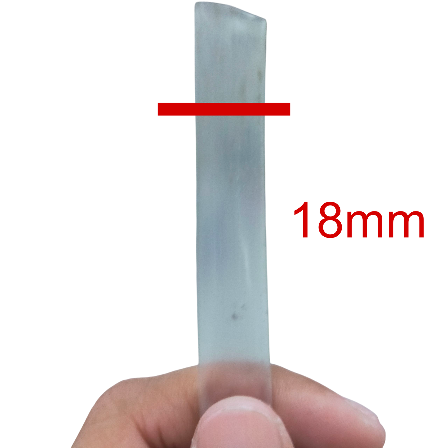 Clear 18mm Heat Shrinkable Tube Clear for cable management held between fingers